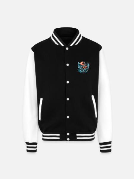 Butterflies planet - Unisex College Sweat Jacket - black/white