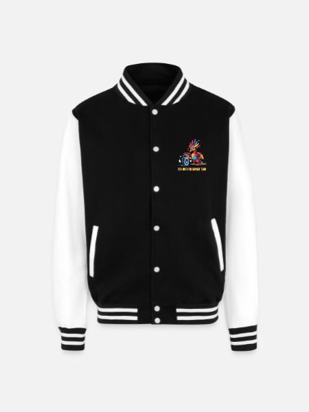 Burnt Out Commands - Unisex College Sweat Jacket - black/white