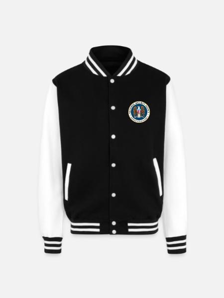 National Security Agency Logo - Unisex College Sweat Jacket - black/white