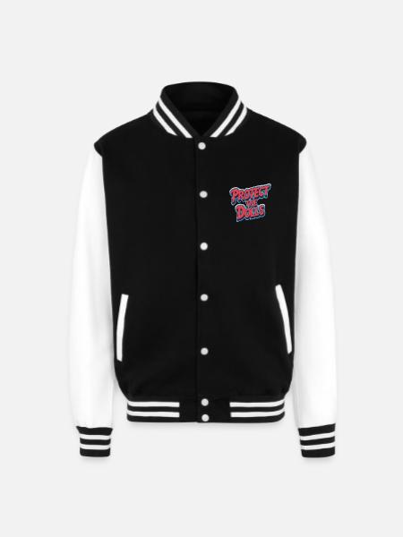 Protect the Dolls - Unisex College Sweat Jacket - black/white