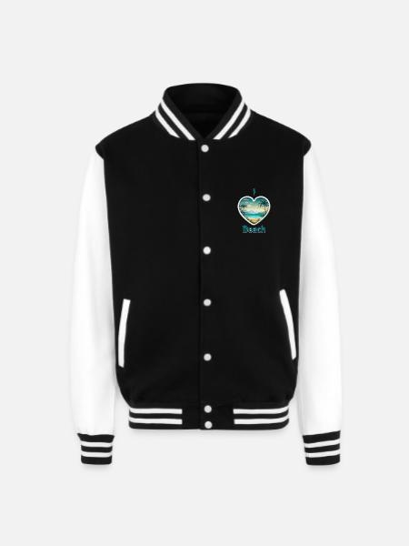 Tropical Serenity - Unisex College Sweat Jacket - black/white