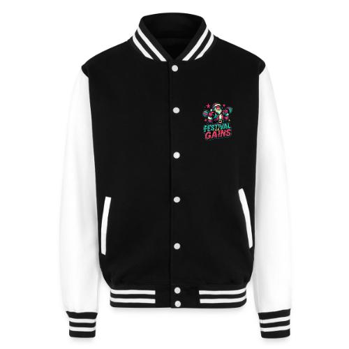 Festival of Gains Funny Gym Santa Christmas - Unisex College Sweat Jacket