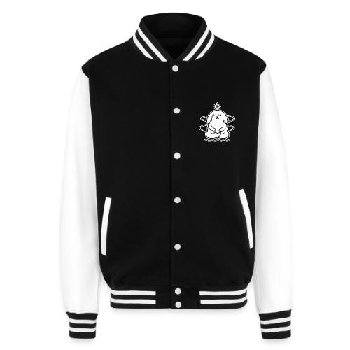 Cute Meditating Bunny Zen Yoga Animal - Unisex College Sweat Jacket