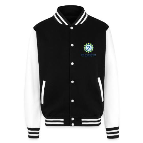 Om Sunshine Yoga transparent back original file - Unisex College Sweat Jacket