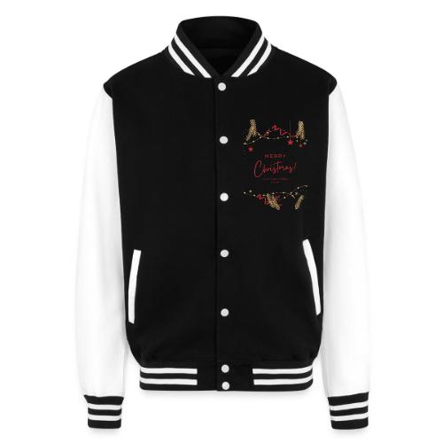 Merry Christmas Typography Design - Unisex College Sweat Jacket