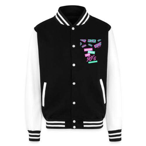 Bring Back The 90s Nostalgia Design| Retro 90s Art - Unisex College Sweat Jacket