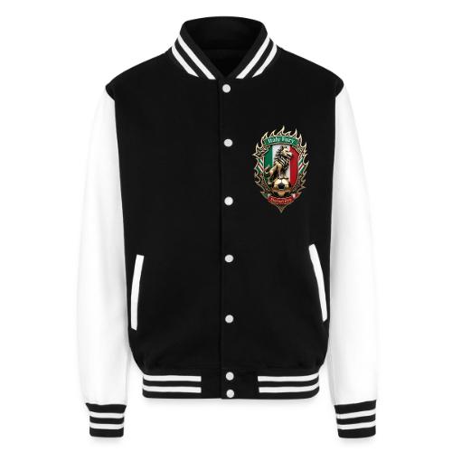 Italy Wolf Fury T-Shirt, Italian Flag Pride Gift - Unisex College Sweat Jacket