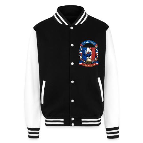 France Rooster Reign T-Shirt, Tricolore Pride Gift - Unisex College Sweat Jacket