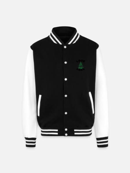 Love xmas - Unisex College Sweat Jacket - black/white