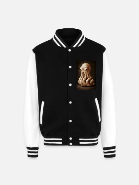 Peanut Octopus Madness - Unisex College Sweat Jacket - black/white