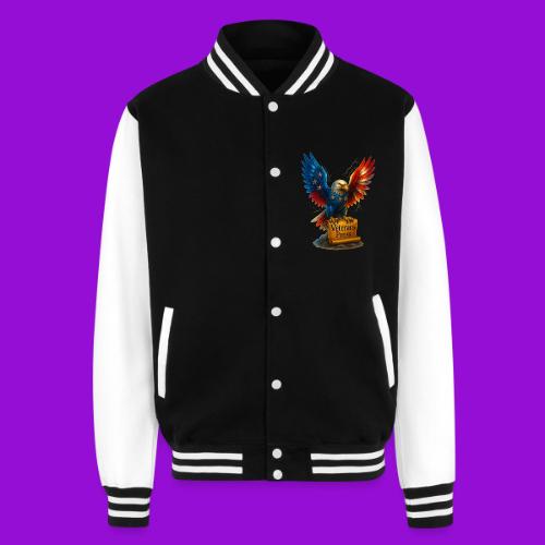 Veterans Press & Bald Eagle Flag 2 Print Set - Unisex College Sweat Jacket