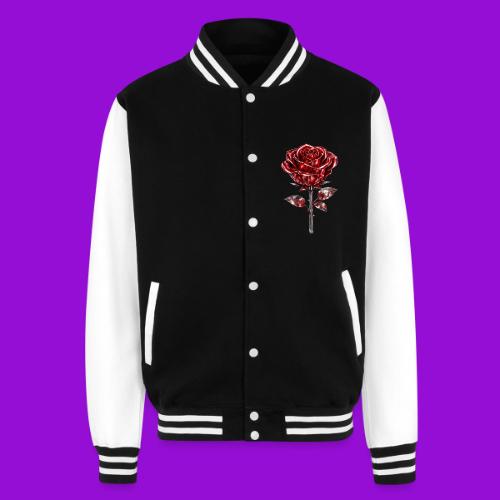 2 Set - Silver and Gold Roses - Unisex College Sweat Jacket