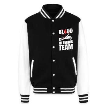 Dialysis Nursing Nurse - Unisex College Sweat Jacket - black/white - Front