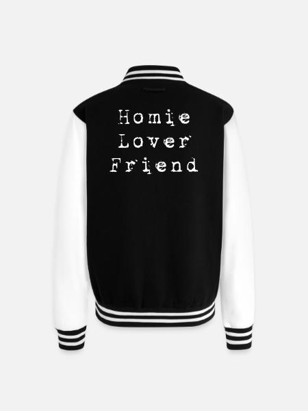 Home Lover Friend - Unisex College Sweat Jacket - black/white