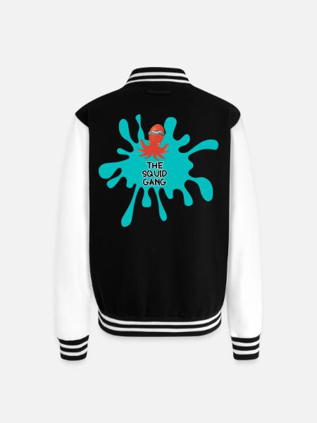 SquidGang merch - Unisex College Sweat Jacket - black/white