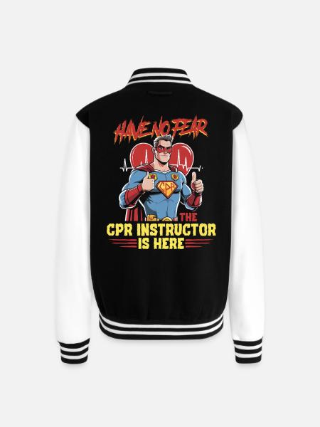CPR Instructor Paramedic - Unisex College Sweat Jacket - black/white