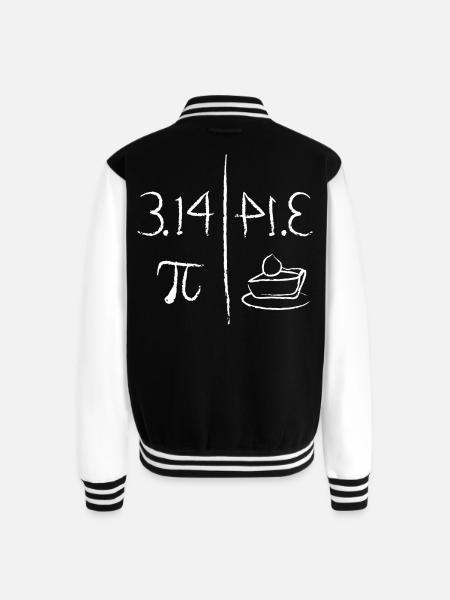 Pi Mirrors Pie - Unisex College Sweat Jacket - black/white