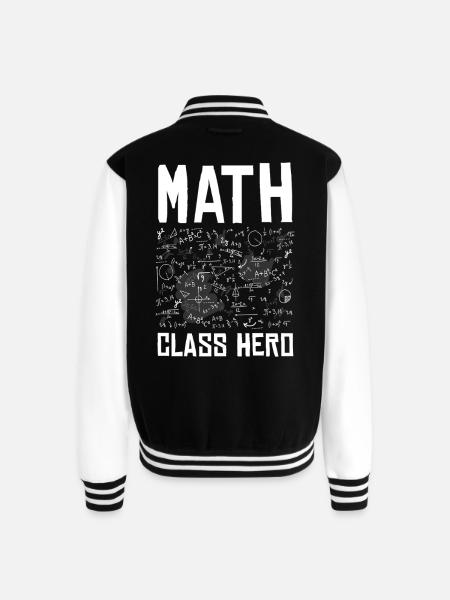 Math Class Hero - Unisex College Sweat Jacket - black/white