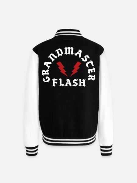 Grandmaster Flash - Unisex College Sweat Jacket - black/white