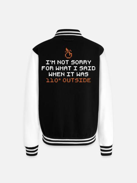 I'm Not Sorry - Unisex College Sweat Jacket - black/white