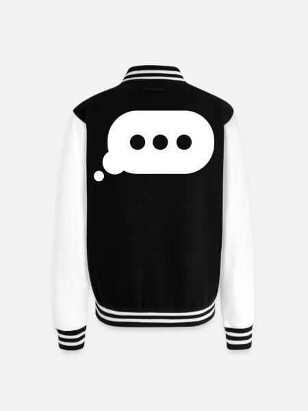 Typing Bubble - Unisex College Sweat Jacket - black/white