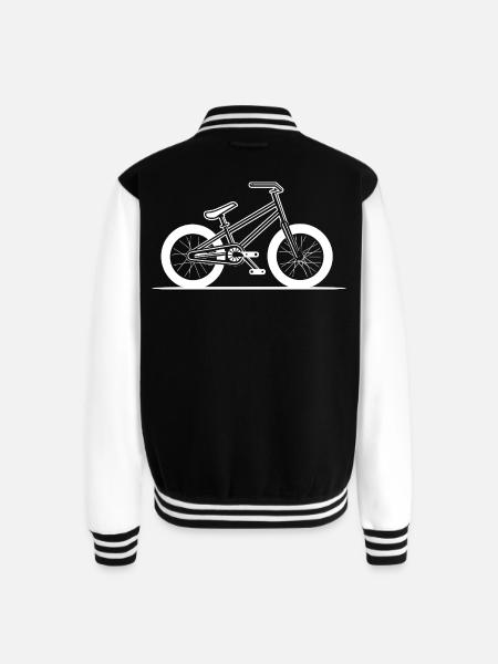 BMX Bike Drawing - Unisex College Sweat Jacket - black/white