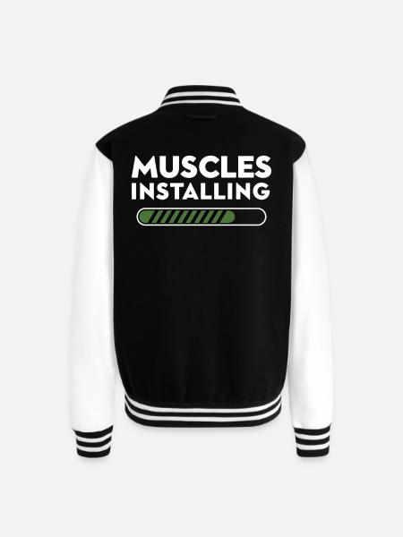 Muscles Installing Progress - Unisex College Sweat Jacket - black/white