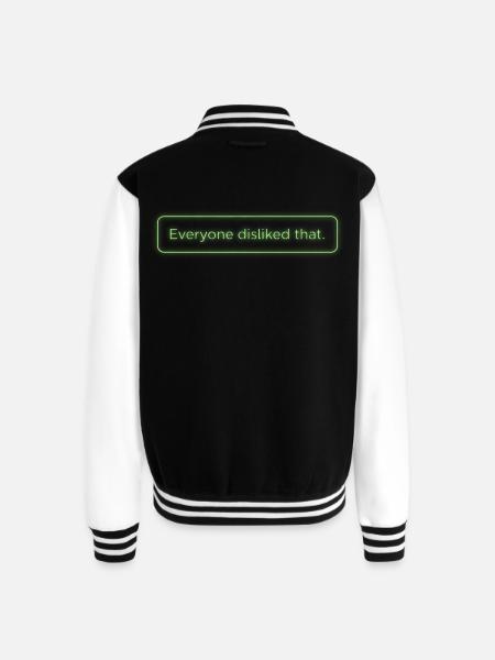 Design metadata request - Unisex College Sweat Jacket - black/white