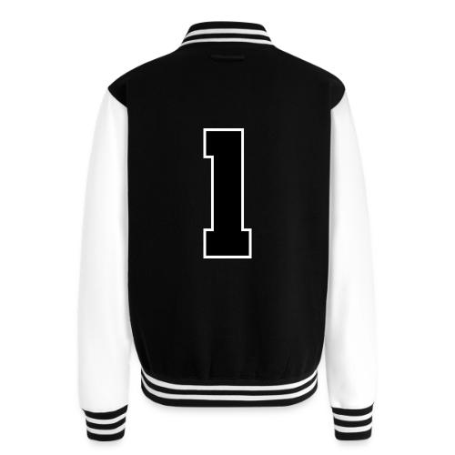 Varsity Number 1 Athletic Style - Unisex College Sweat Jacket