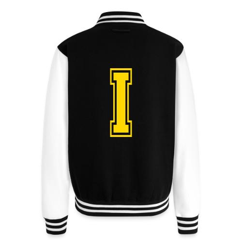 Letter I – Capital Athletic Alphabet Monogram - Unisex College Sweat Jacket