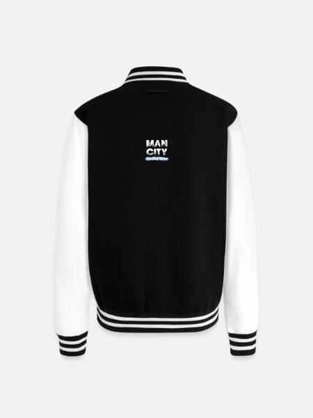 man_city - The Sky Blues - Unisex College Sweat Jacket - black/white