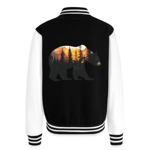 Bear: Sunset Guardian - Unisex College Sweat Jacket