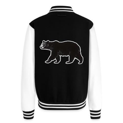 Midnight Black Bear - Unisex College Sweat Jacket