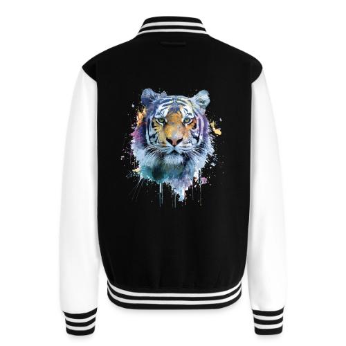 Splash-Art Tiger Face - Unisex College Sweat Jacket