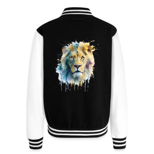 Splash-Art Lion Face - Unisex College Sweat Jacket