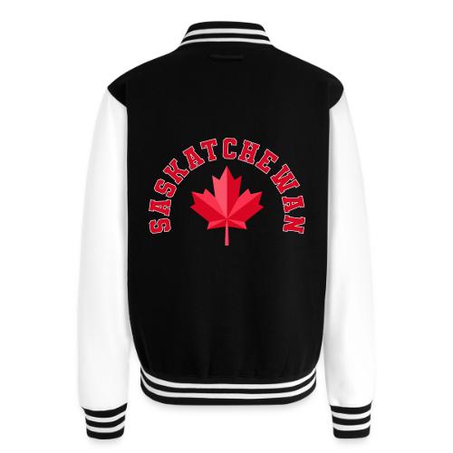 Saskatchewan with maple leaf - Unisex College Sweat Jacket