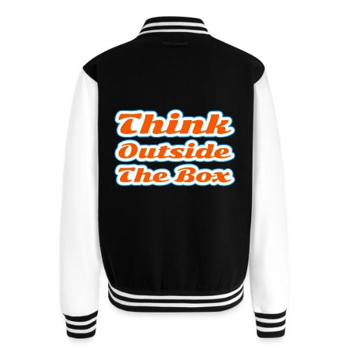 Think Outside the Box — Creative Mindset Script - Unisex College Sweat Jacket