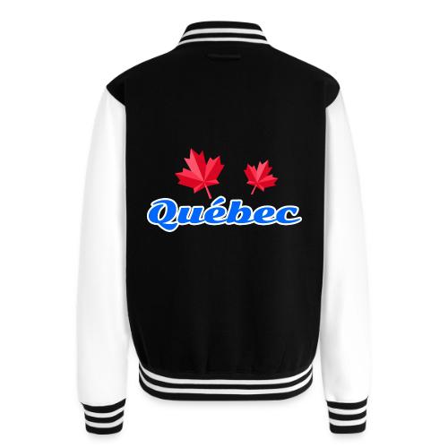 Québec with two red maple leaves - Unisex College Sweat Jacket