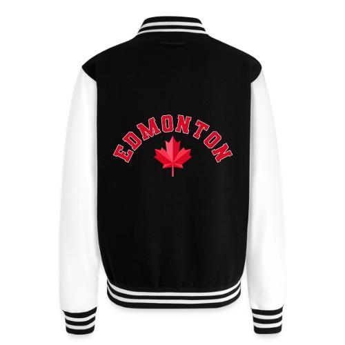 Edmonton with maple leaf - Unisex College Sweat Jacket