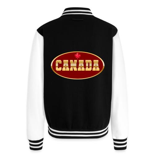 Canada in golden letters - Unisex College Sweat Jacket