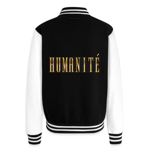 Humanity in Golden Letters - Unisex College Sweat Jacket