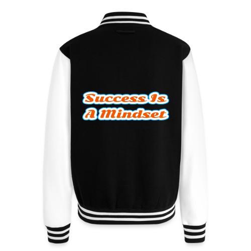 Success Is a Mindset — Motivational Glow Script - Unisex College Sweat Jacket