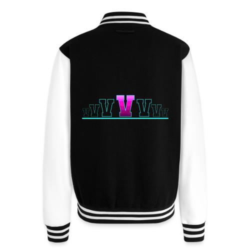 Letter V – Capital Varsity Alphabet Monogram - Unisex College Sweat Jacket