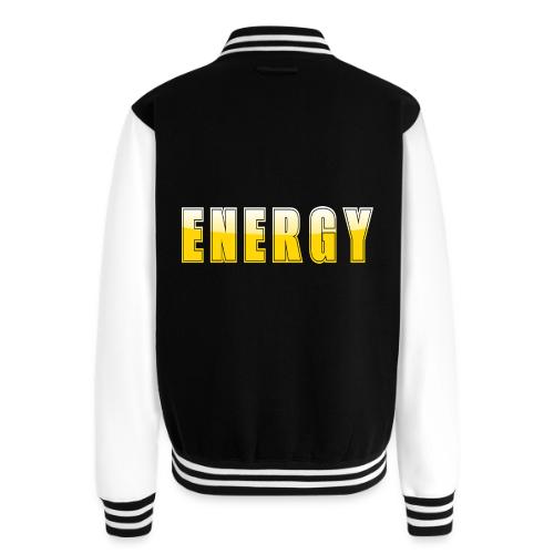 ENERGY Electric Yellow Power Word Design - Unisex College Sweat Jacket