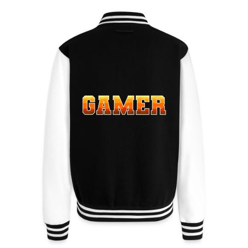 Gamer Varsity Gradient Design for Apparel - Unisex College Sweat Jacket