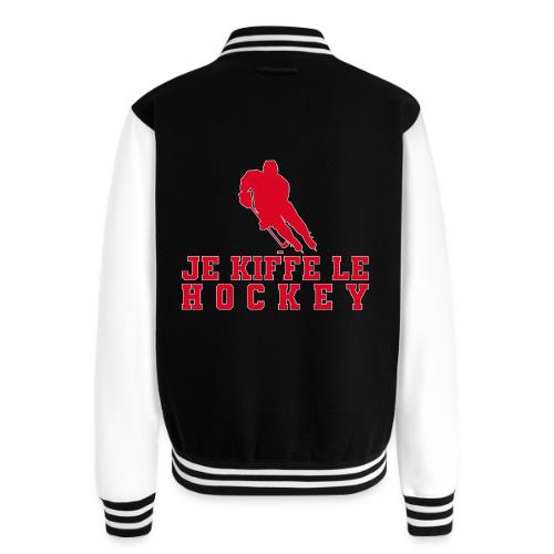 I love hockey - Unisex College Sweat Jacket