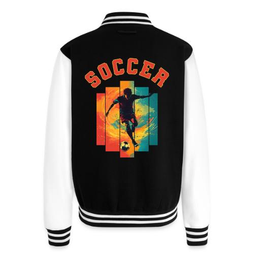 Soccer Heartbeat - Unisex College Sweat Jacket