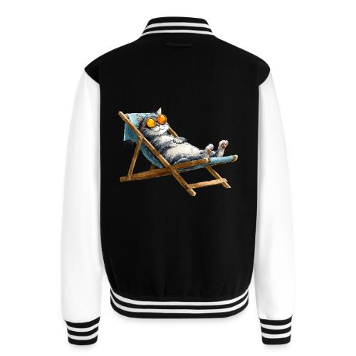 Sunshine Cat Mode - Unisex College Sweat Jacket