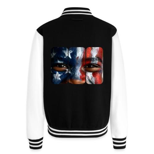 USA: Three Panels of Pride - Unisex College Sweat Jacket