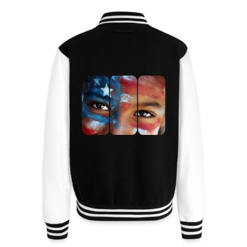 USA: Eyes of the Flag - Unisex College Sweat Jacket
